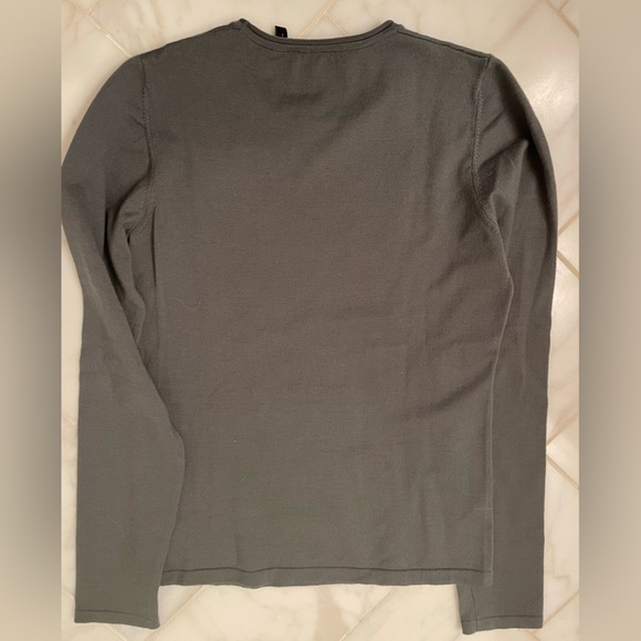 Theory Moss Green Crewneck Sweater - Picture 3 of 4